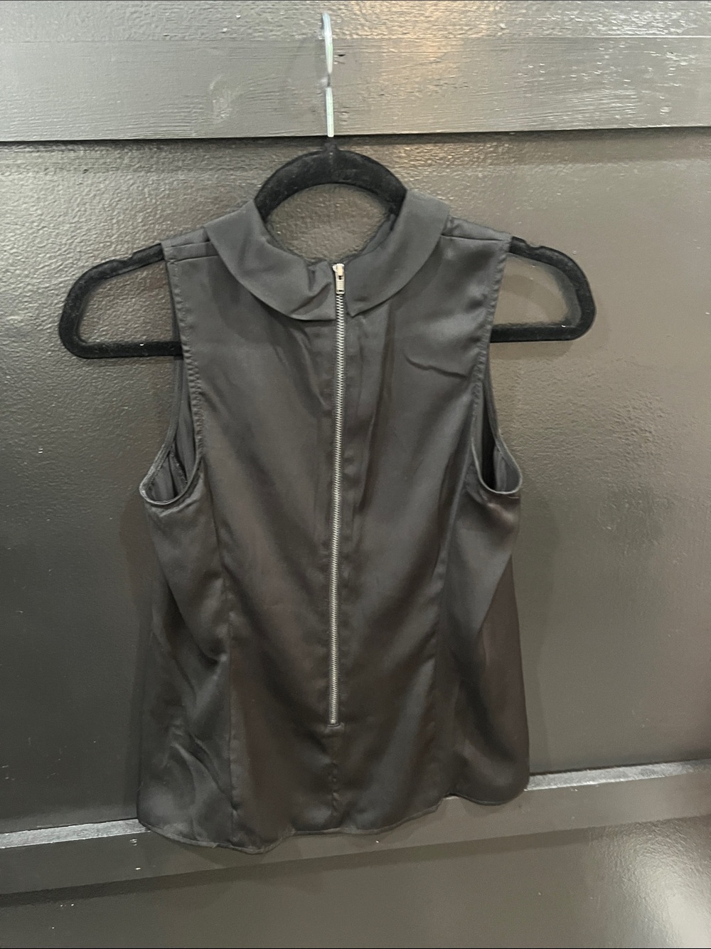 Halogen Black Sleeveless Peter Pan Collar Blouse | Size XS - Picture 7 of 11